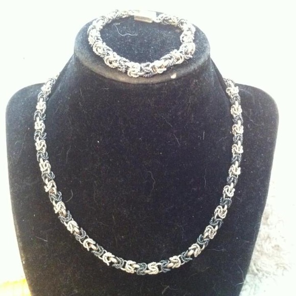 Mexican silver .925 Set of Necklace and Bracelet